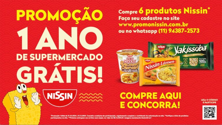 Nissin 1 ano de supermercado gratis