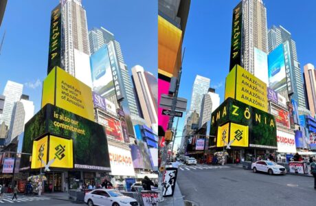 Amazônia domina Times Square Banco do Brasil lança nova campanha de sustentabilidade