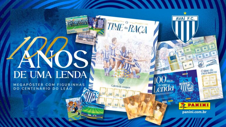 Panini lança pôster com figurinhas em homenagem aos 100 anos do Avaí F.C.