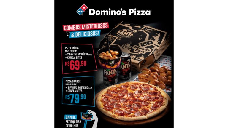 Halloween Domino’s Pizza lança combo especial em parceria com a Fanta Mistério por tempo limitado
