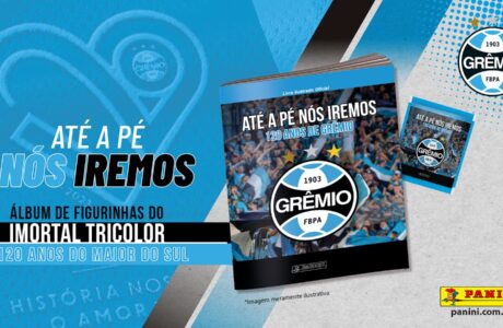 Panini apresenta novo álbum de figurinhas do Grêmio em comemoração aos 120 anos do clube