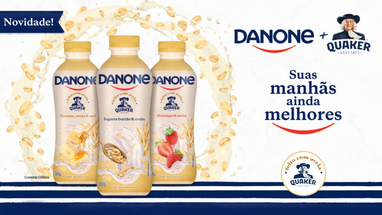 Quaker e Danone anunciam parceria inédita para lançar iogurtes com aveia