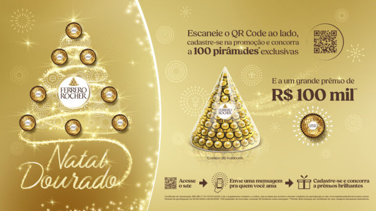 Ferrero Rocher® apresenta seu Natal Dourado com plataforma de mensagens e prêmios exclusivos