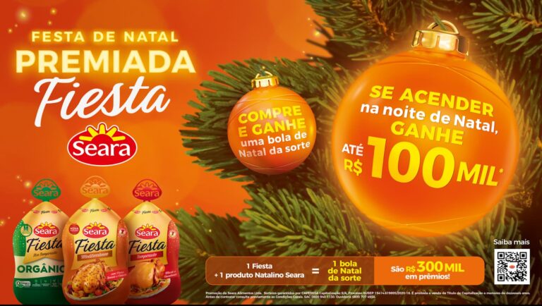 Seara cria bolas de Natal da sorte que acendem na hora da ceia com prêmios de atéT＄ R＄ 100 mil