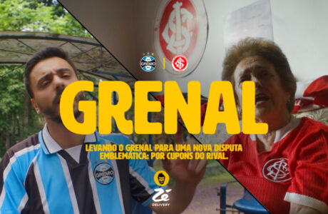 Zé Delivery cria ação com Grêmio e Internacional na disputa por cupons em uma das maiores rivalidades do país