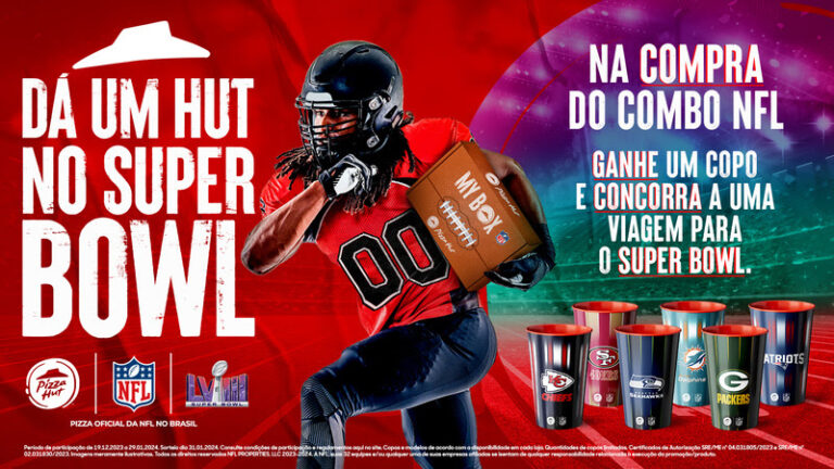 Pizza Hut anuncia nova parceria com a NFL e lança campanha para levar fãs ao Super Bowl LVIII, em Las Vegas