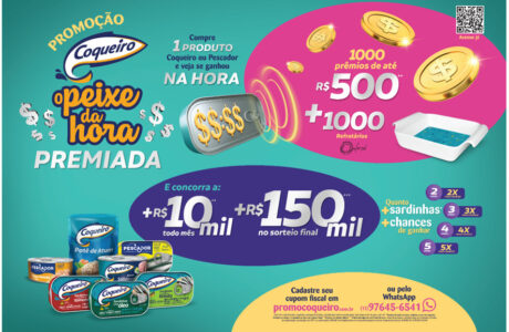 Coqueiro lança a promoção “O Peixe da Hora Premiada” com prêmios de até R$ 150 mil reais