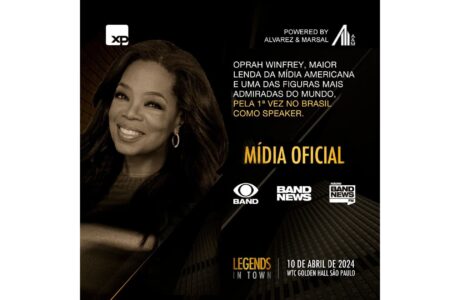 Grupo Bandeirantes fecha parceria de mídia para a primeira edição do Legends in Town no Brasil com Oprah Winfrey