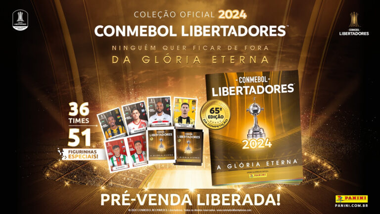 Panini apresenta nova edição do álbum de figurinhas da CONMEBOL Libertadores 2024