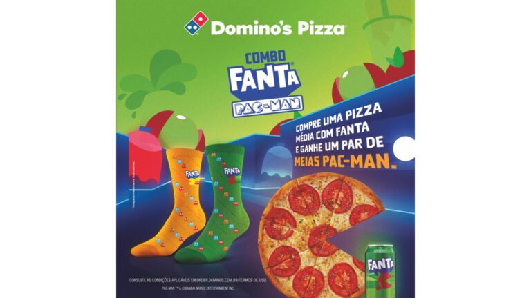 Domino’s lança ‘Combo Pac-Man’ em parceria com a Fanta