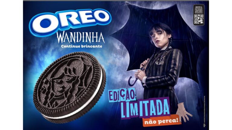 Oreo lança produtos inspirados em Wandinha, série da Netflix produzida pela MGM Television