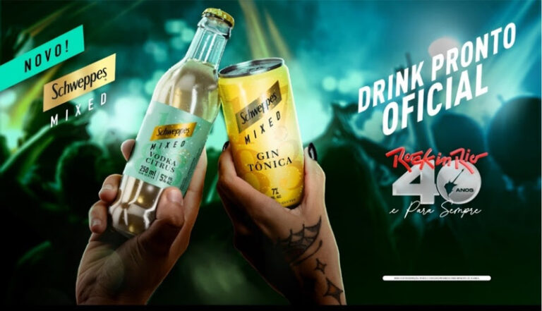 Schweppes Mixed faz história como o primeiro drink pronto para beber no Rock in Rio Brasil