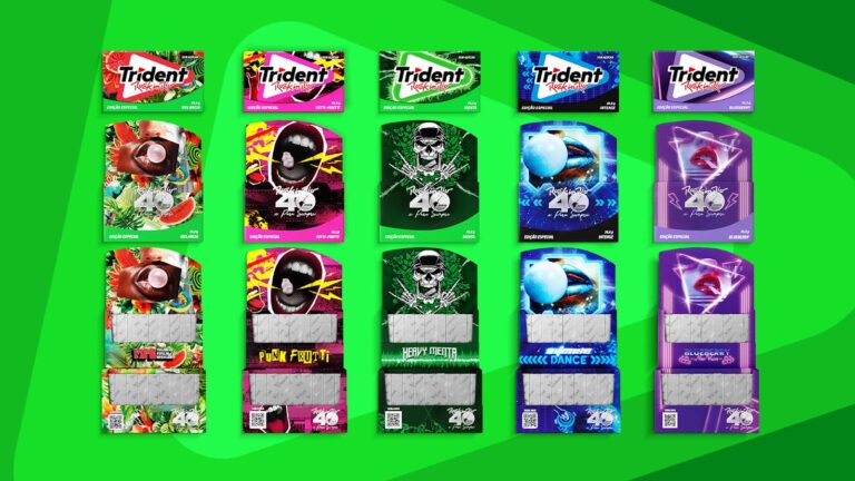 Trident lança novas embalagens exclusivas inspiradas em gêneros musicais presentes no maior festival de música e entretenimento do mundo