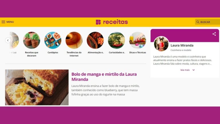 Receitas e Influenciadores - Receitas_Divulgação
