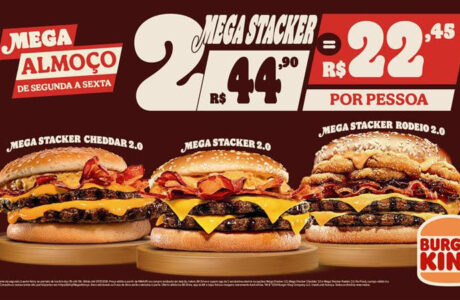 Burger King® traz descontos irresistíveis para seus Mega Stacker de segunda à sexta!