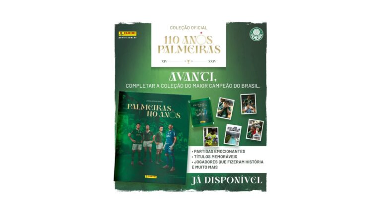 Panini lança álbum comemorativo de 110 Anos do Palmeiras