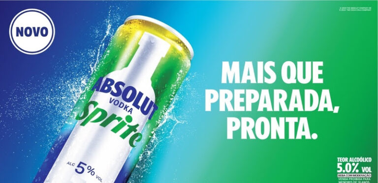 Absolut e Sprite lançam drink pronto no Brasil para temporada de verão e carnaval