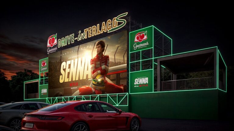 Guaraná Antarctica celebra minissérie “Senna”, da Netflix, com exibição no Autódromo de Interlagos