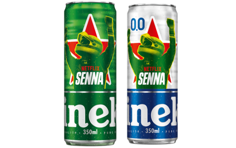 Heineken® anuncia latas especiais em celebração à minissérie Senna, da Netflix