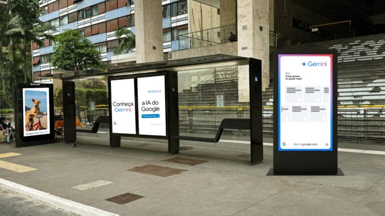 Google leva Gemini às ruas do Rio e São Paulo com campanha interativa criada pela IA