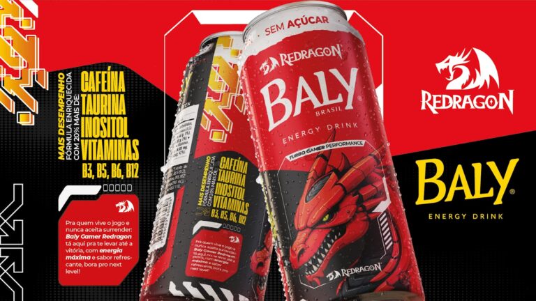 Baly Brasil e Redragon fazem colab e lançam energético para o público gamer