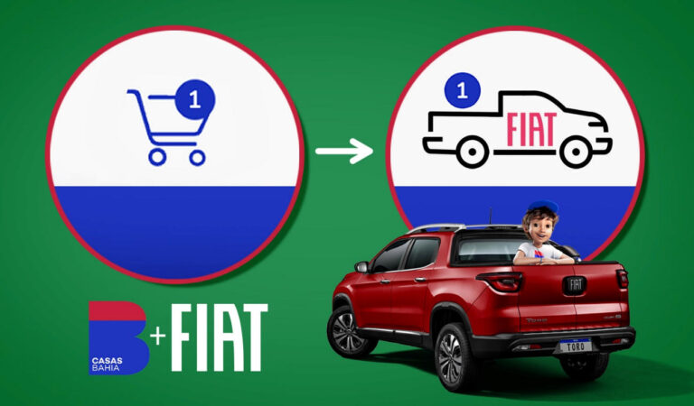Casas Bahia Ads e FIAT inovam no e-commerce ao transformar ícone do carrinho de compras em picape