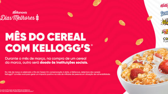 Cereais Kellogg’s promovem campanha Compre e Doe durante o Mês do Cereal
