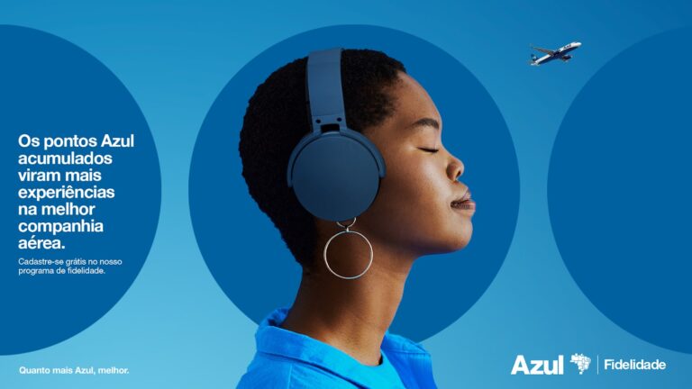 Azul faz campanha para promover seu programa de fidelidade