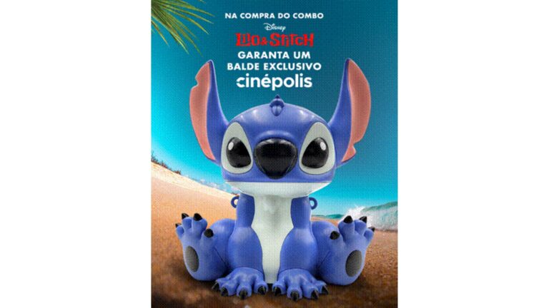 Cinépolis lança balde de pipoca exclusivo de Lilo & Stitch