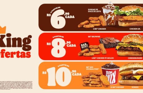 Burger King® lança King Ofertas a partir de R$6,90 para quem quer ir além do combo