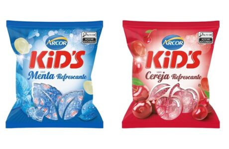 Bala Kids Menta e Cereja Refrescante