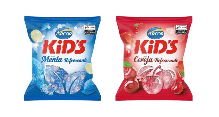 Bala Kids Menta e Cereja Refrescante