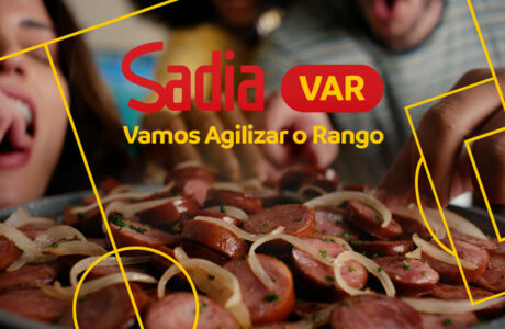 Sadia ressignifica o ‘VAR’ em transmissão de futebol para ‘Vamos Agilizar o Rango’