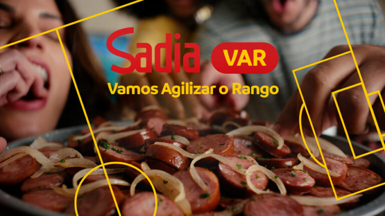 Sadia ressignifica o ‘VAR’ em transmissão de futebol para ‘Vamos Agilizar o Rango’