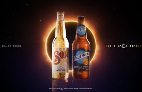 Blue moon e sol se unem em campanha inédita inspirada no eclipse solar