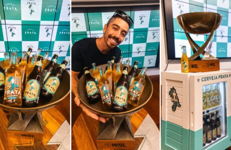 Cerveja Praya realiza coletiva com campeão mundial de surfe Yago Dora