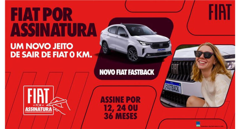 Fiat por Assinatura é o novo programa para locação de carros