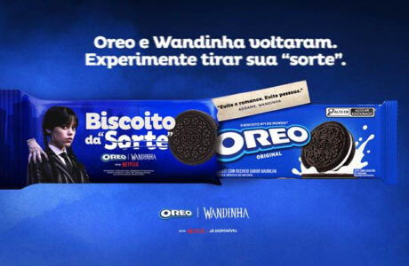 Oreo retoma parceria com Wandinha, da Netflix