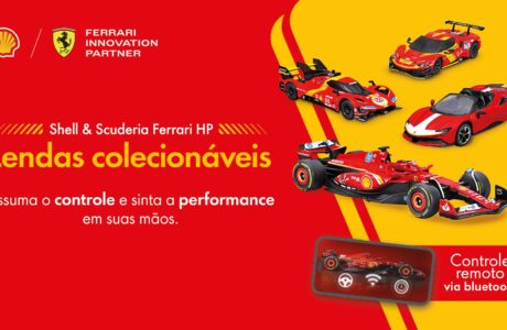 Shell apresenta coleção de carros da Ferrari em miniaturas que são controlados por aplicativo