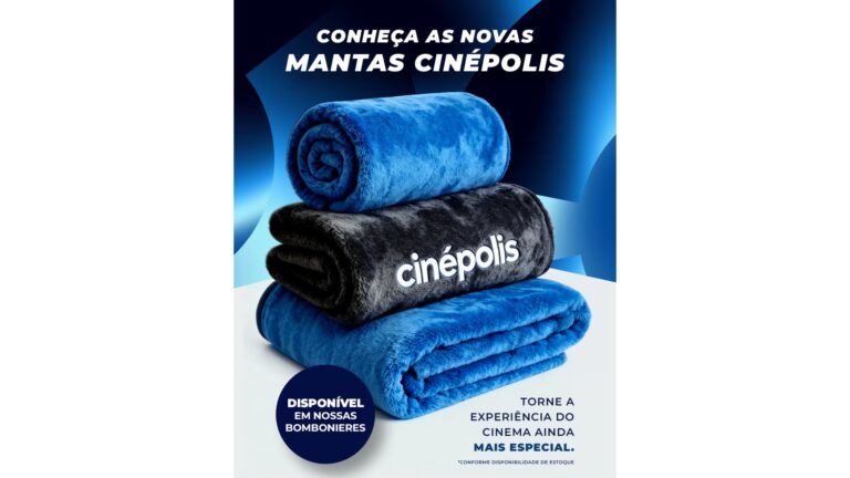 Cinépolis lança manta exclusiva e reforça compromisso com a experiência de conforto nas salas de cinema