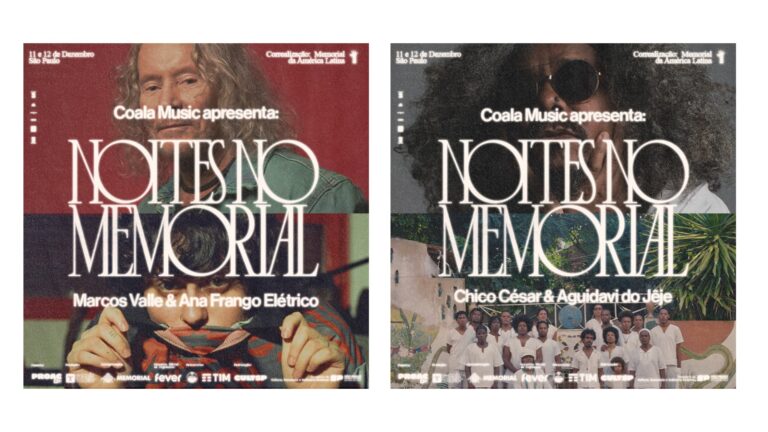 Coala Apresenta Noites no Memorial com shows de Chico César & Aguidavi do Jejé e Marcos Valle com Ana Frango Elétrico