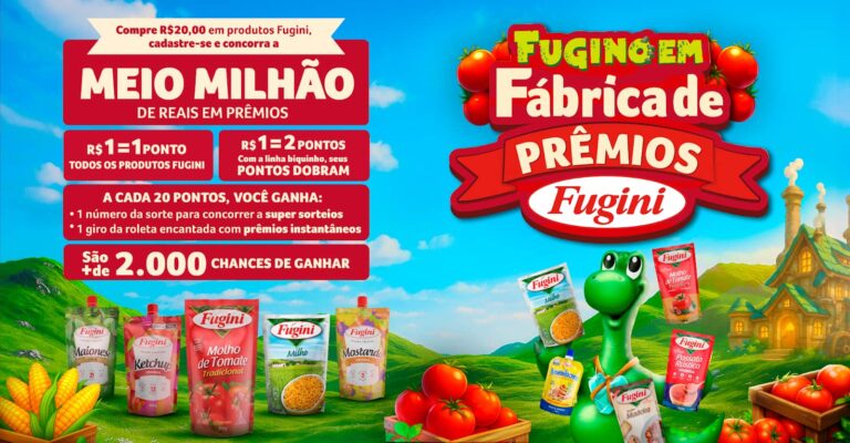 Fugini lança a campanha com sorteios e prêmios instantâneos em dinheiro