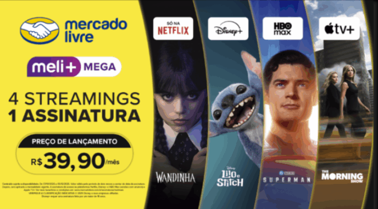 Mercado Livre revoluciona o mercado de streaming com o lançamento de Meli+ Mega