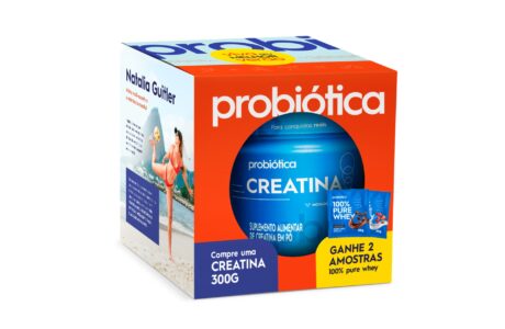 Probiótica lança pack promocional com Creatina e sachês de Whey sortidos