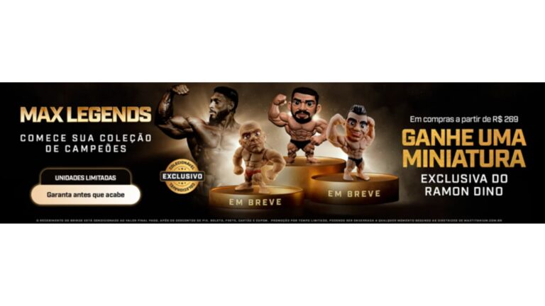 Max Titanium lança promoção com miniaturas colecionáveis de Ramon Dino, Jorlan Vieira e Rafa Brandão