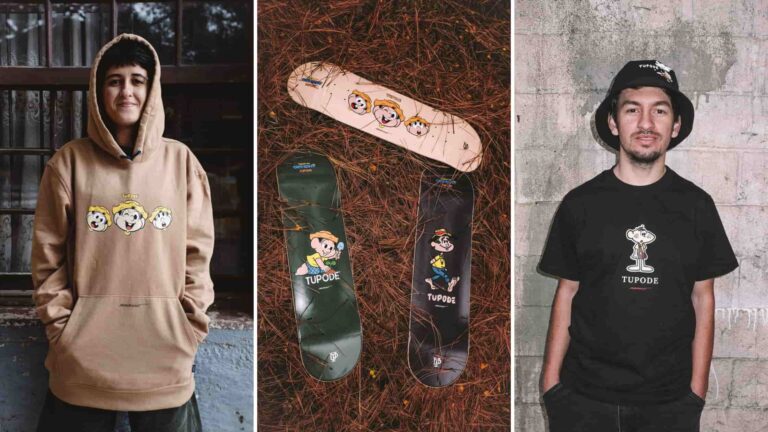 Nova collab entre MSP Estúdios e Tupode traz Chico Bento e Cascão ao universo do skate