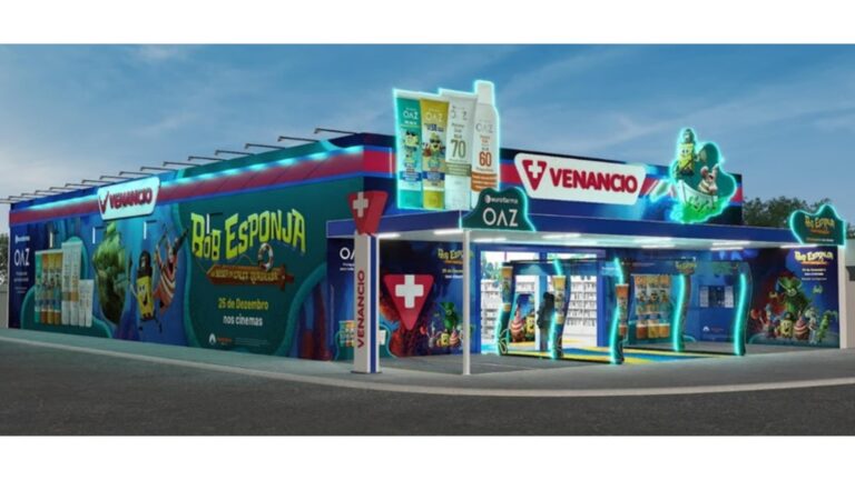 Eurofarma e Paramount Pictures transformam rede Venancio em espaço temático do Bob Esponja para promover proteção solar