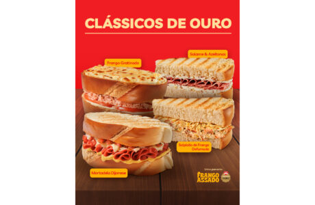 Frango Assado lança nova linha de sanduíches com Ouro Perdigão em parceria com a BRF