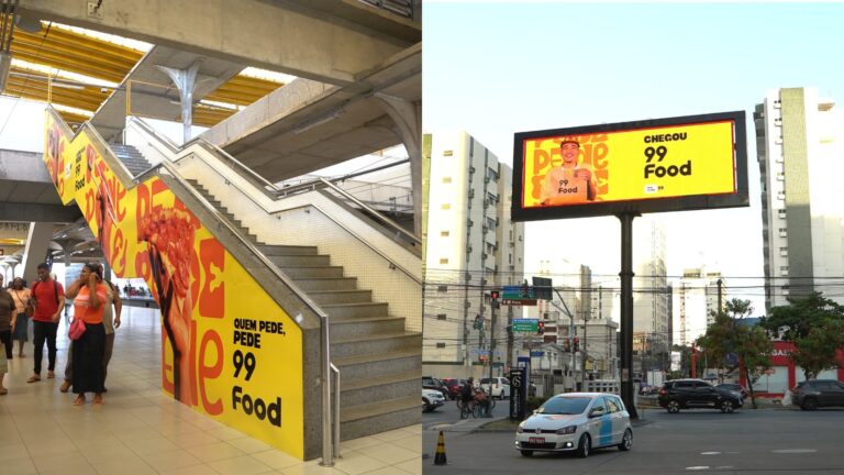 99Food marca entrada no Recife com ação em grande escala nos ativos da Kallas Mídia OOH