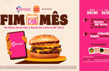 Burger King e Serasa dão sanduíche na faixa para quem está no perrengue de fim de mês